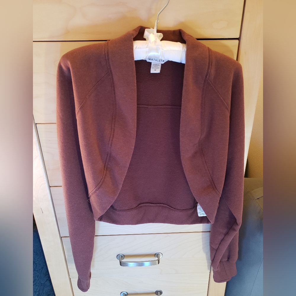 Athleta Brown Cropped Jacket